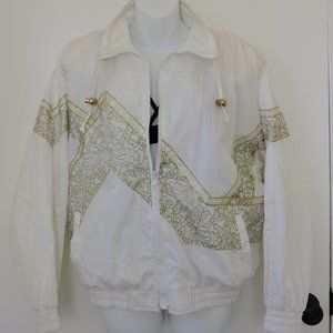 Vintage White and Gold Utility Jacket